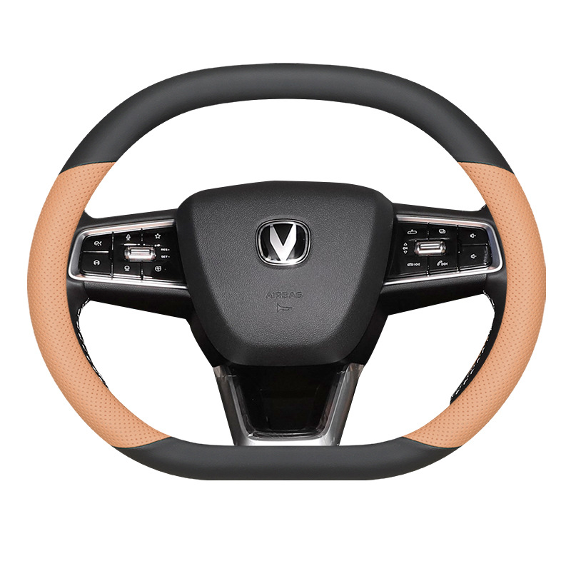Genuine Leather Ultra-Thin Steering Wheel Cover for CHANGAN UNI-K and UNI-K iDD - Image 5