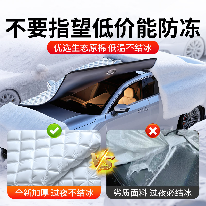 Thickened Aluminum Foil Front Windshield Snow and Frost Cover for Changan CS75 CS55 UNI-V Eado - Image 4