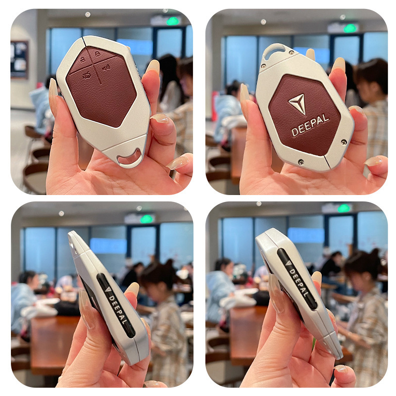 Zinc Alloy Smart Key Fob Cover with Leather Strap for DEEPAL S07 S7 SL03 L07 S05 S09 - Image 4