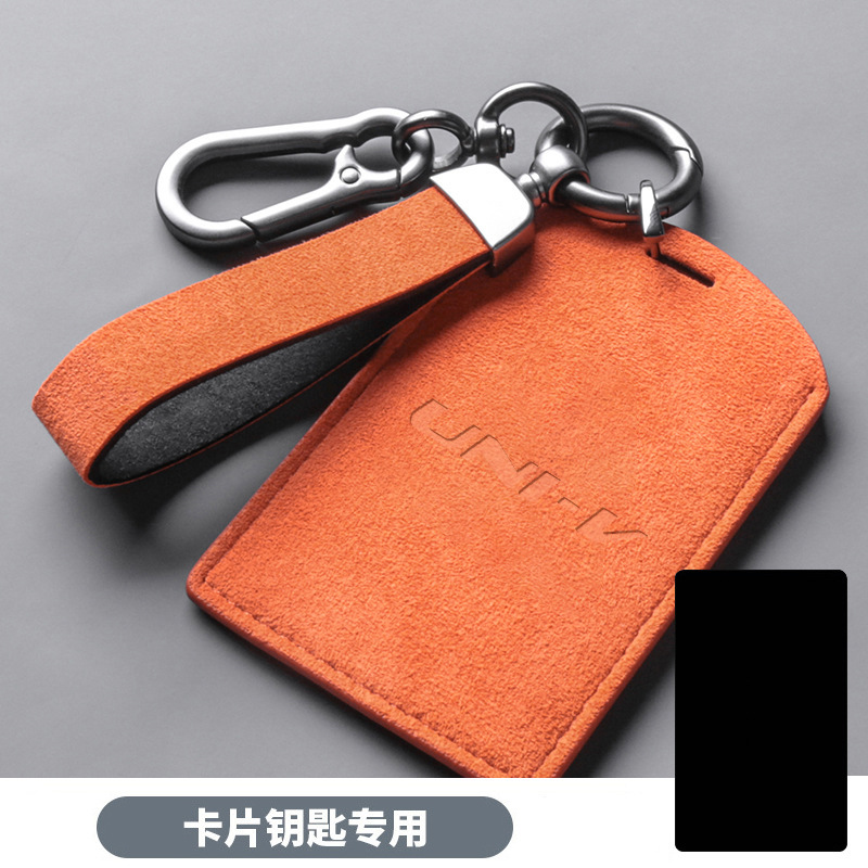 Suede Style Remote Key Cover with NFC Card Slot for CHANGAN UNI-V - Image 4