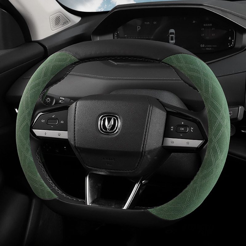 Suede Leather Steering Wheel Cover for CHANGAN UNI-K UNI-V CS55 PLUS Yida Yidong - Image 3