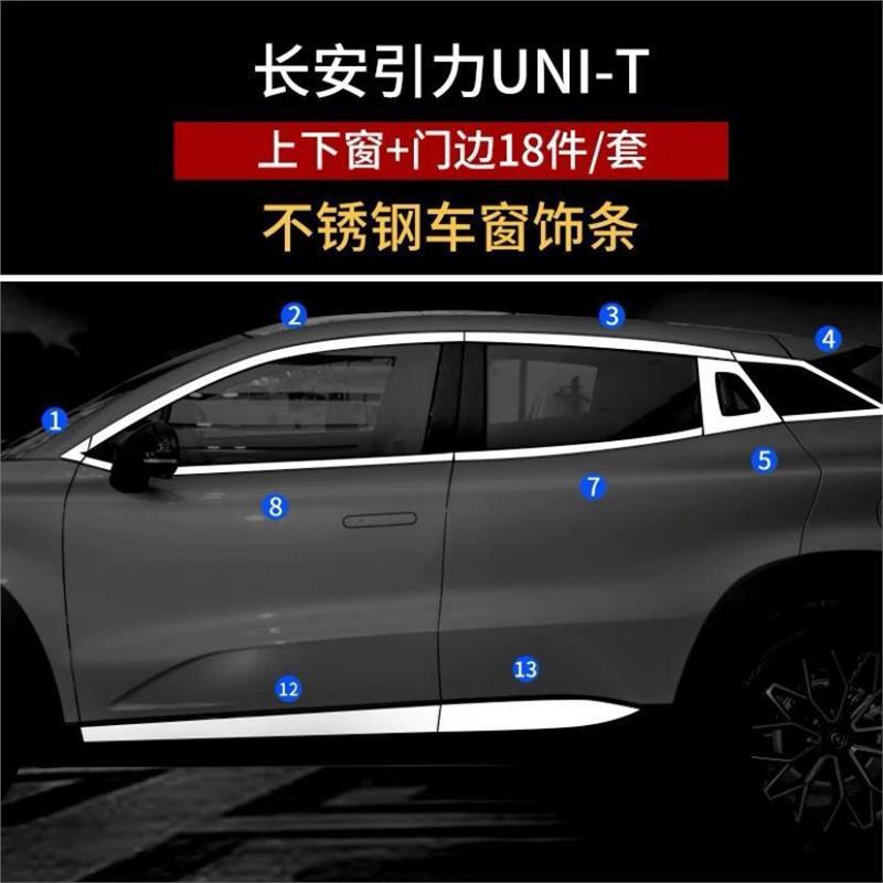 Stainless Steel Window and Tailgate Trim Decorative Strips for CHANGAN UNI-T - Image 3