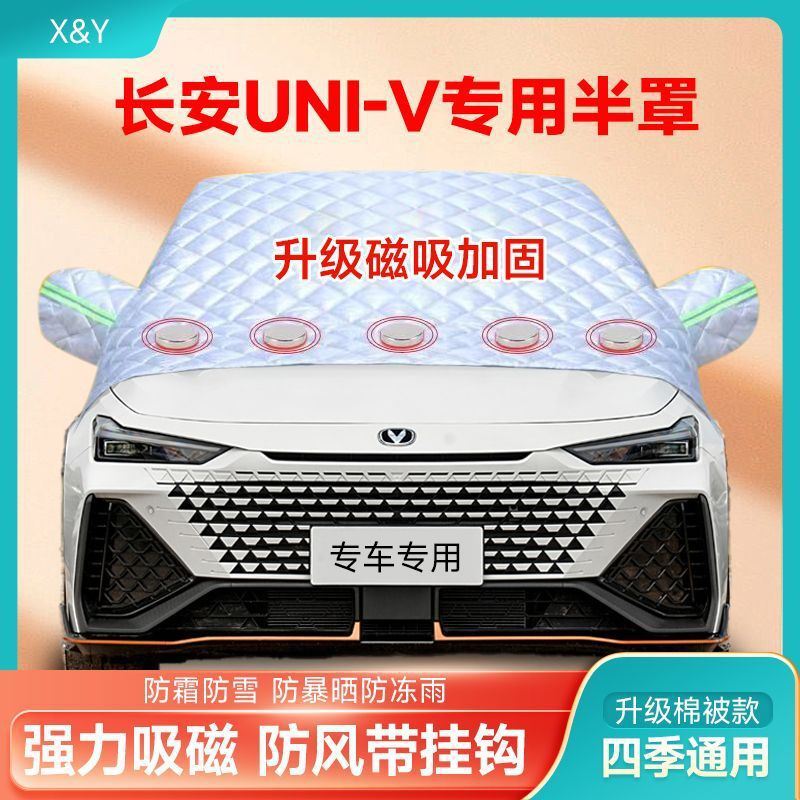Magnetic Winter Front Windshield Cover for CHANGAN UNI-V Thickened Snow and Frost Protector - Image 3