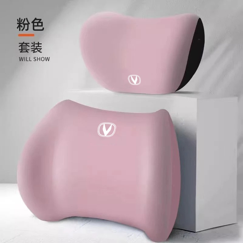 Memory Foam Car Headrest and Lumbar Support Set with Logo for CHANGAN CS75 PLUS UNI-V CS55 PLUS - Image 4