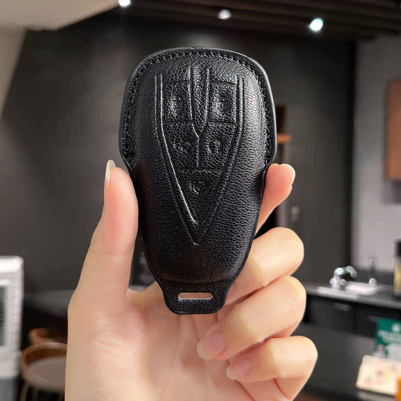 Premium PU Leather Key Fob Cover Case for Changan CS75 PLUS, CS55, UNI-V, and Oshan X5/X7 - Image 3