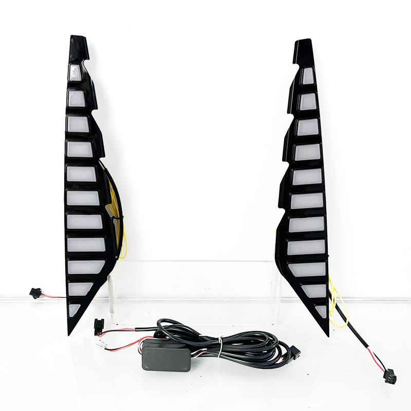 Front Bumper LED Daytime Running Lights Mustang Style Blue and Amber for CHANGAN UNI-Z - Image 4