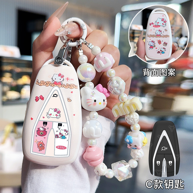 Cartoon Style Car Key Cover Case for CHANGAN CS75 PLUS, CS55 PLUS, CS35 PLUS, Eado, UNI-T, and OSHAN X7 - Image 3