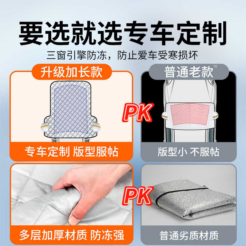 Half-Body Anti-Frost and Snow Car Cover for Changan UNI-T, CS55, CS75 PLUS, and Eado - Image 4