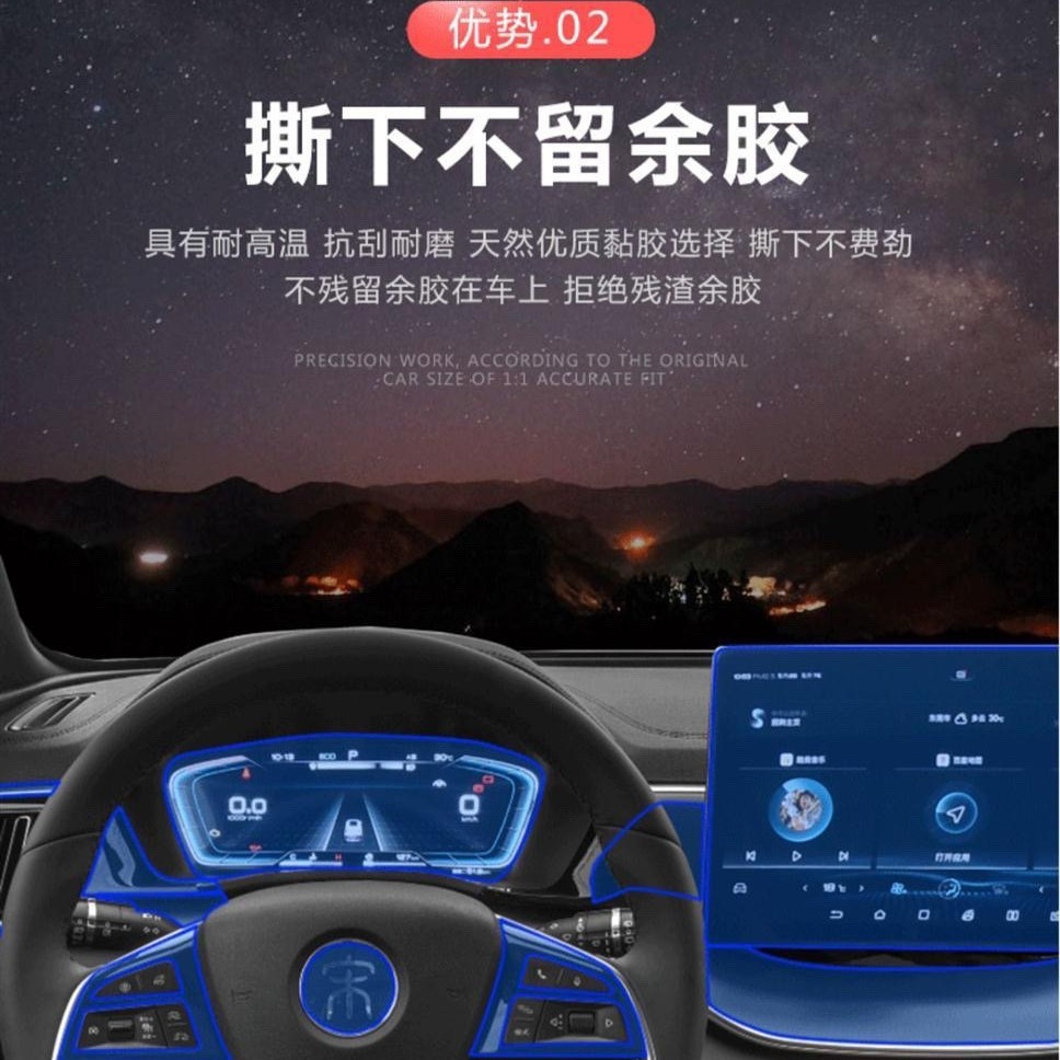 Interior Screen Protector Film Set for 2021 CHANGAN UNI-K Navigation and Instrument Panel TPU - Image 3