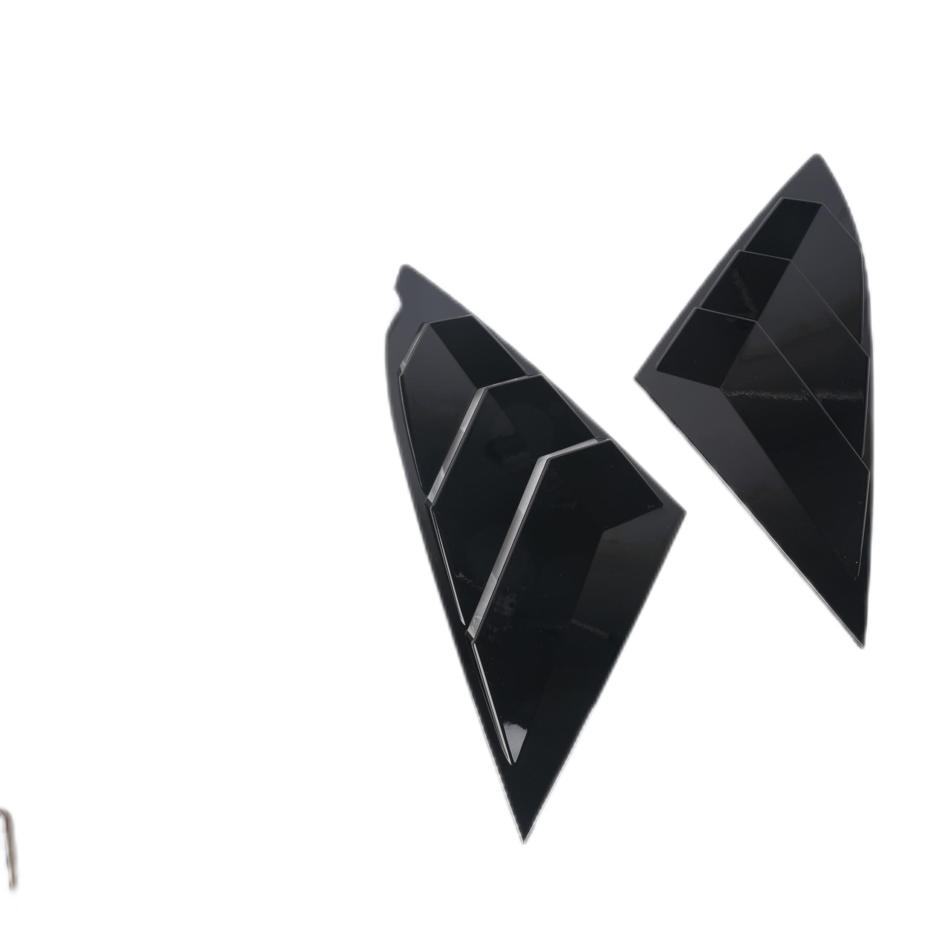 Rear Side Window Louvers Blinds Trim for CHANGAN UNI-V, Carbon Fiber Style PP - Image 3