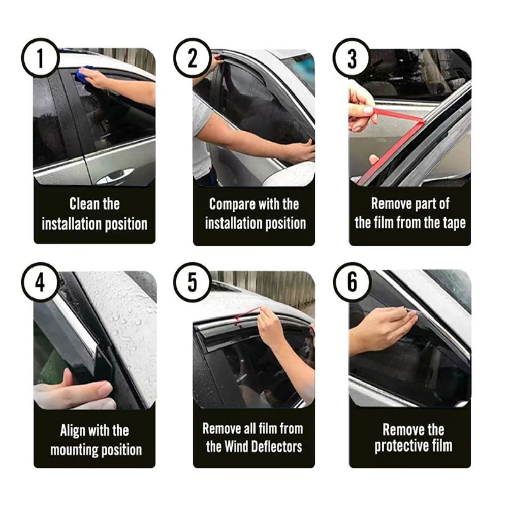 Window Deflectors Door Rain Guard Set for CHANGAN UNI-T 2021-2025 4PCS - Image 4