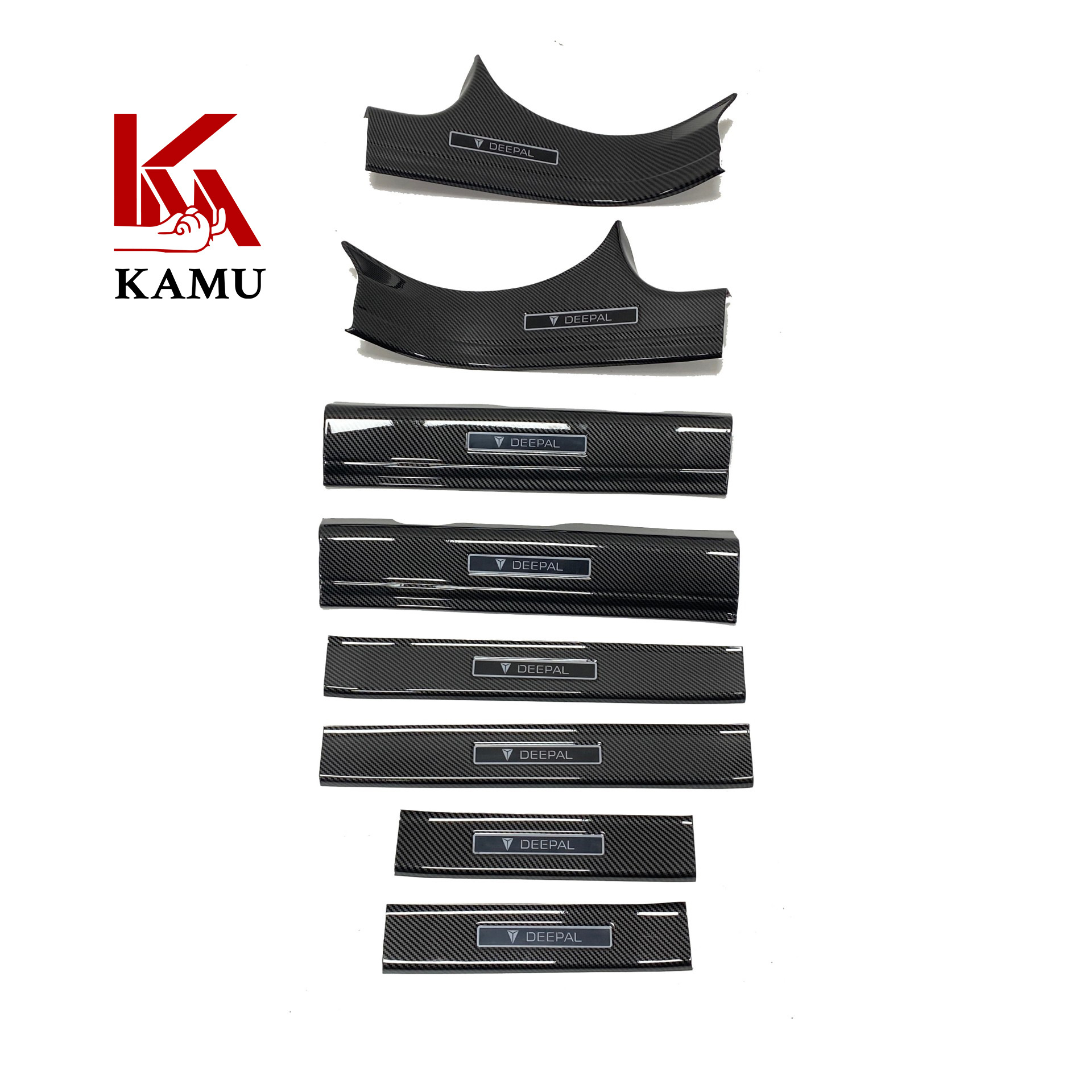 Carbon Fiber Pattern Door Sill Guards Welcome Pedals for DEEPAL G318 (ABS) - Image 5