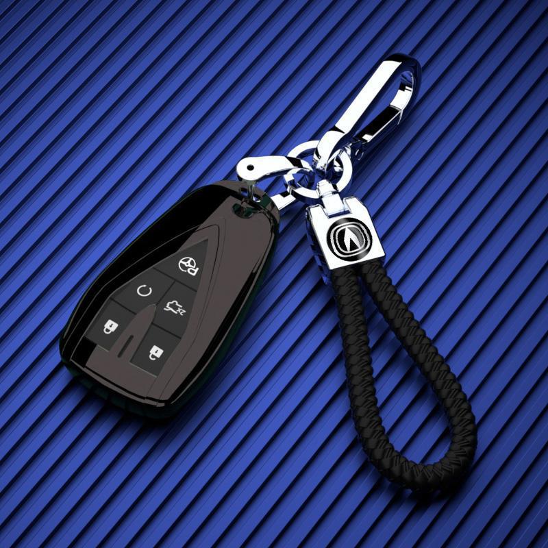 TPU Full-Cover Shell Key Fob Case with Keychain for CHANGAN UNI-T - Image 4