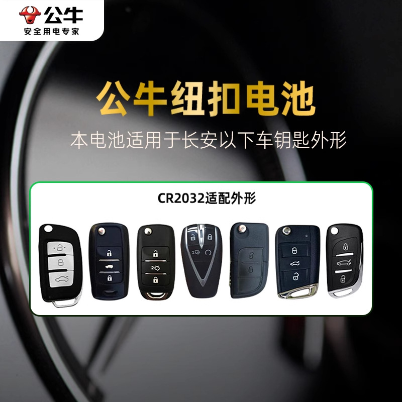 Remote Key Fob CR2032 Battery 2-Pack for CHANGAN Eado, UNI-V, CS75 PLUS, CS35, and CS85 - Image 4