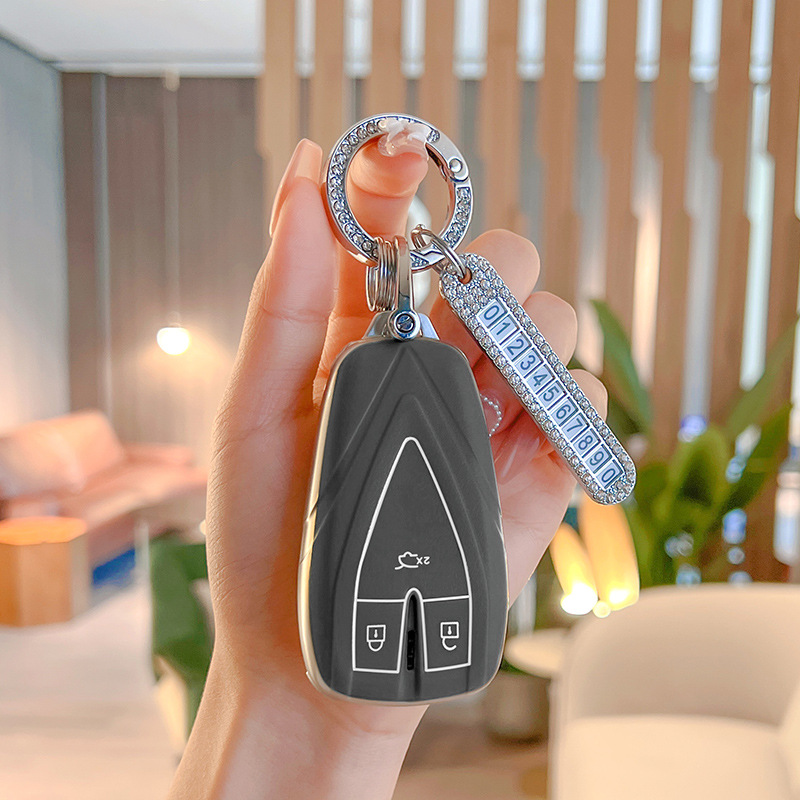 TPU Key Fob Case Cover with Keychain for CHANGAN UNI-T 2021 Luxury/Flagship Models - Image 3
