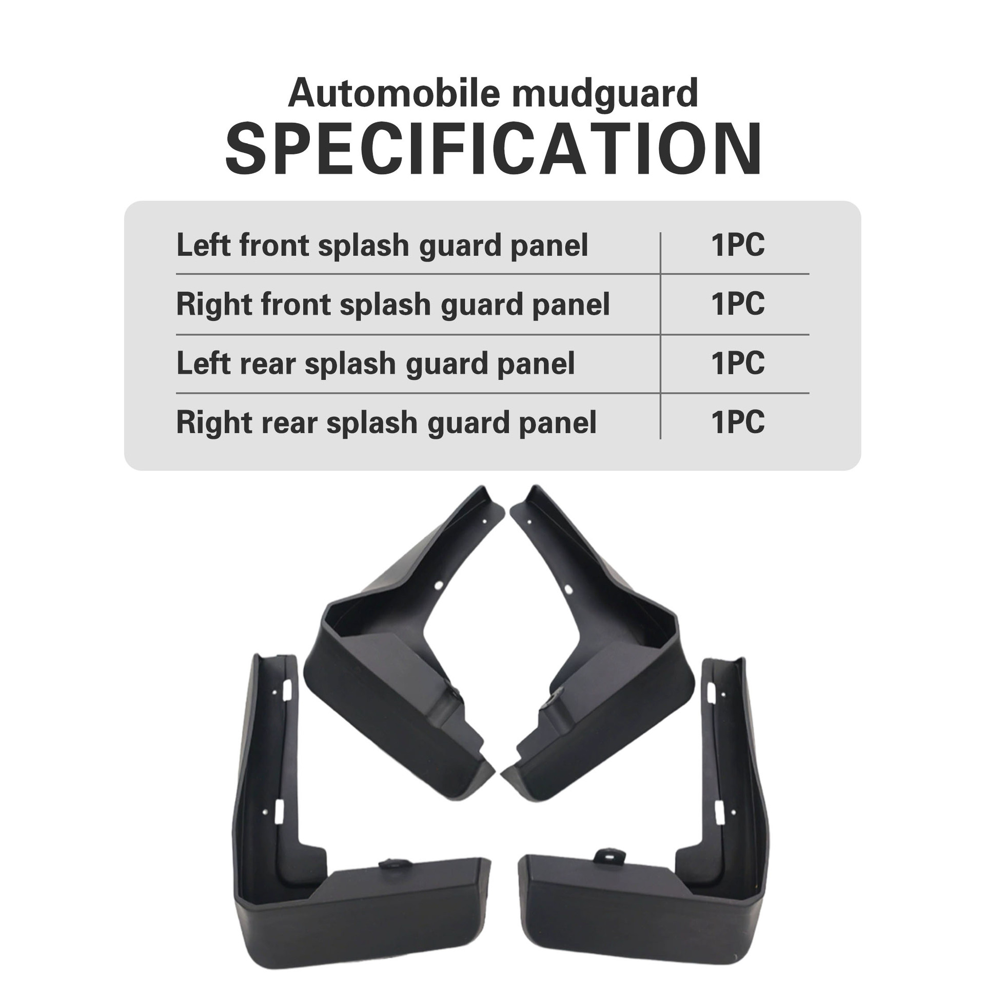 Car Mudguard Mud Flaps Set for CHANGAN UNI-T SPORT (2020-2022) Front and Rear - Image 4