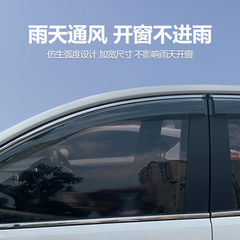 Window Rain Guards Sun Visor Deflectors 4-Piece Set for CHANGAN UNI-T 2020-2024 - Image 3