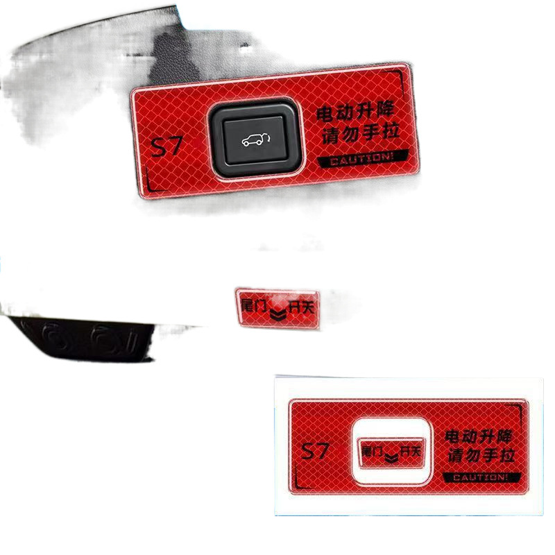 Electric Tailgate Warning Sticker for DEEPAL S07 Reflective Trunk Decal - Image 5