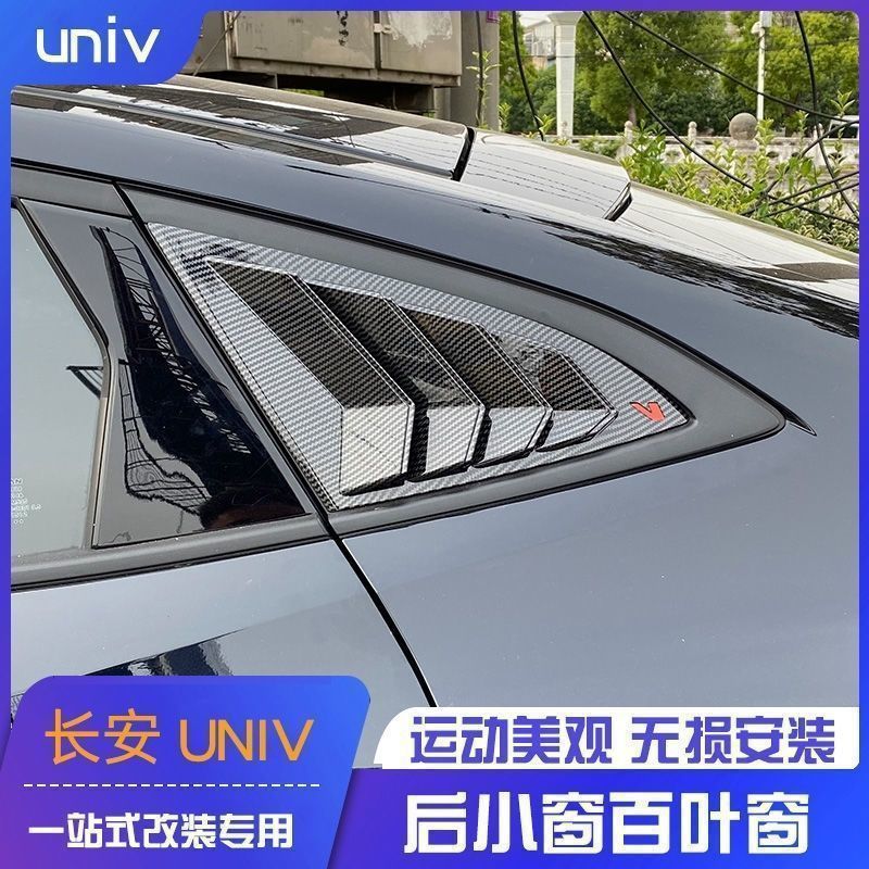 Rear View Mirror Horn Caps and Rear Triangle Window Louver Trim for CHANGAN UNI-V - Image 3