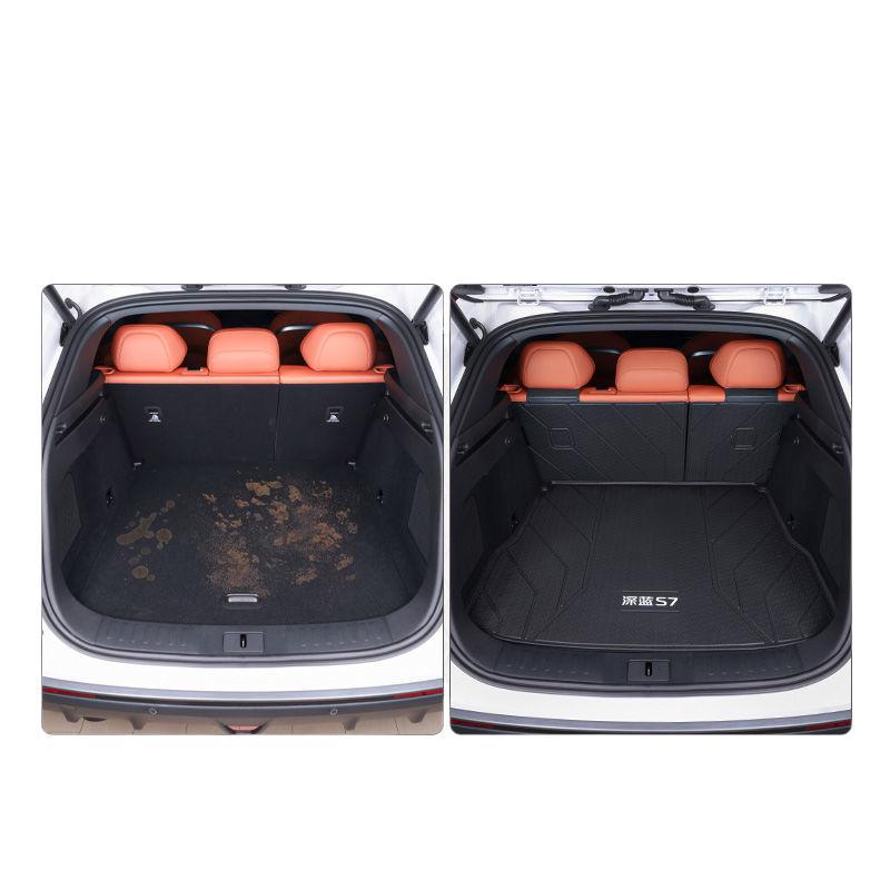 TPE Waterproof Trunk Mat and Rear Seat Backrest Protectors for DEEPAL S07 (2023+) - Image 5