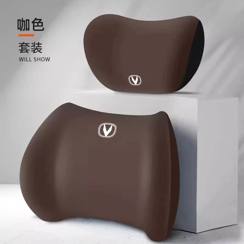 Memory Foam Car Headrest and Lumbar Support Set with Logo for CHANGAN CS75 PLUS UNI-V CS55 PLUS - Image 3