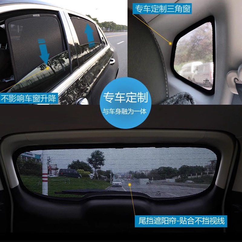 Mesh Car Window Sunshade Curtains and Privacy Shields for CHANGAN EADO and CS55 - Image 3