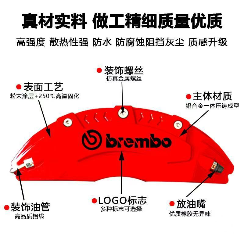 Aluminum Alloy Brake Caliper Covers for CHANGAN UNI-V, UNI-T, and CS75 PLUS Sports Modification - Image 5