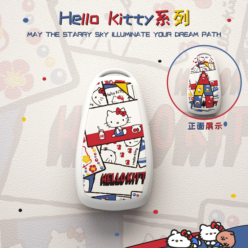 Cartoon Kitty TPU Key Fob Cover for CHANGAN CS75 PLUS CS55 UNI-T UNI-V OSHAN X5 Z6 - Image 4