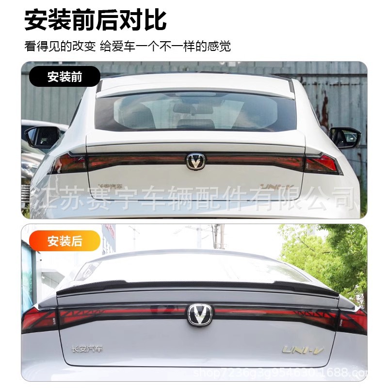 Rear Trunk Blade Spoiler Wing ABS Trim for CHANGAN UNI-V and UNI-V IDD - Image 4