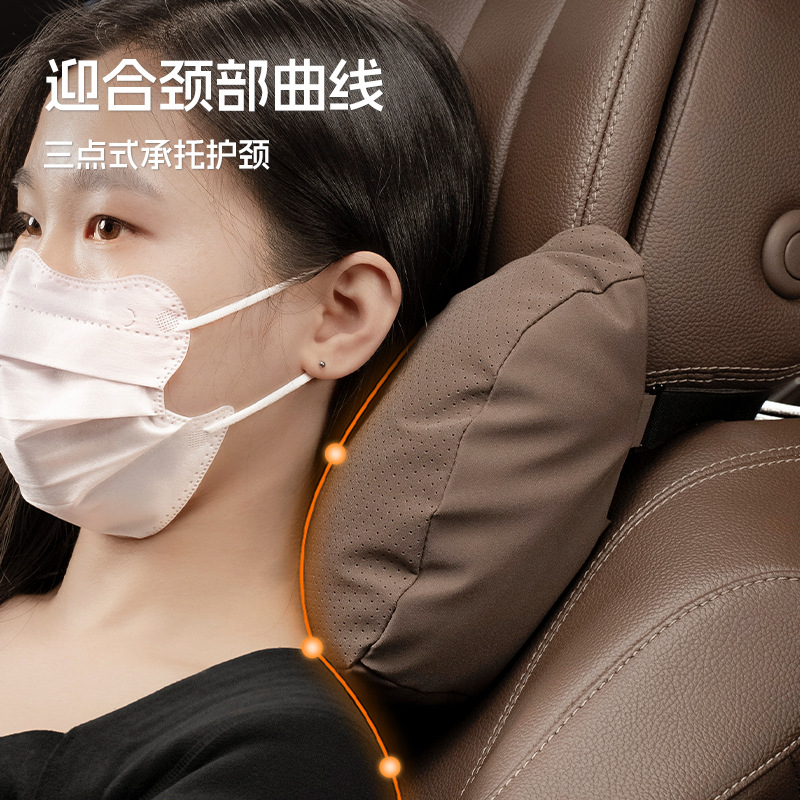 Premium Suede Car Interior Headrest and Neck Pillow Set for CHANGAN UNI-V CS75 PLUS CS55 PLUS UNI-K - Image 2