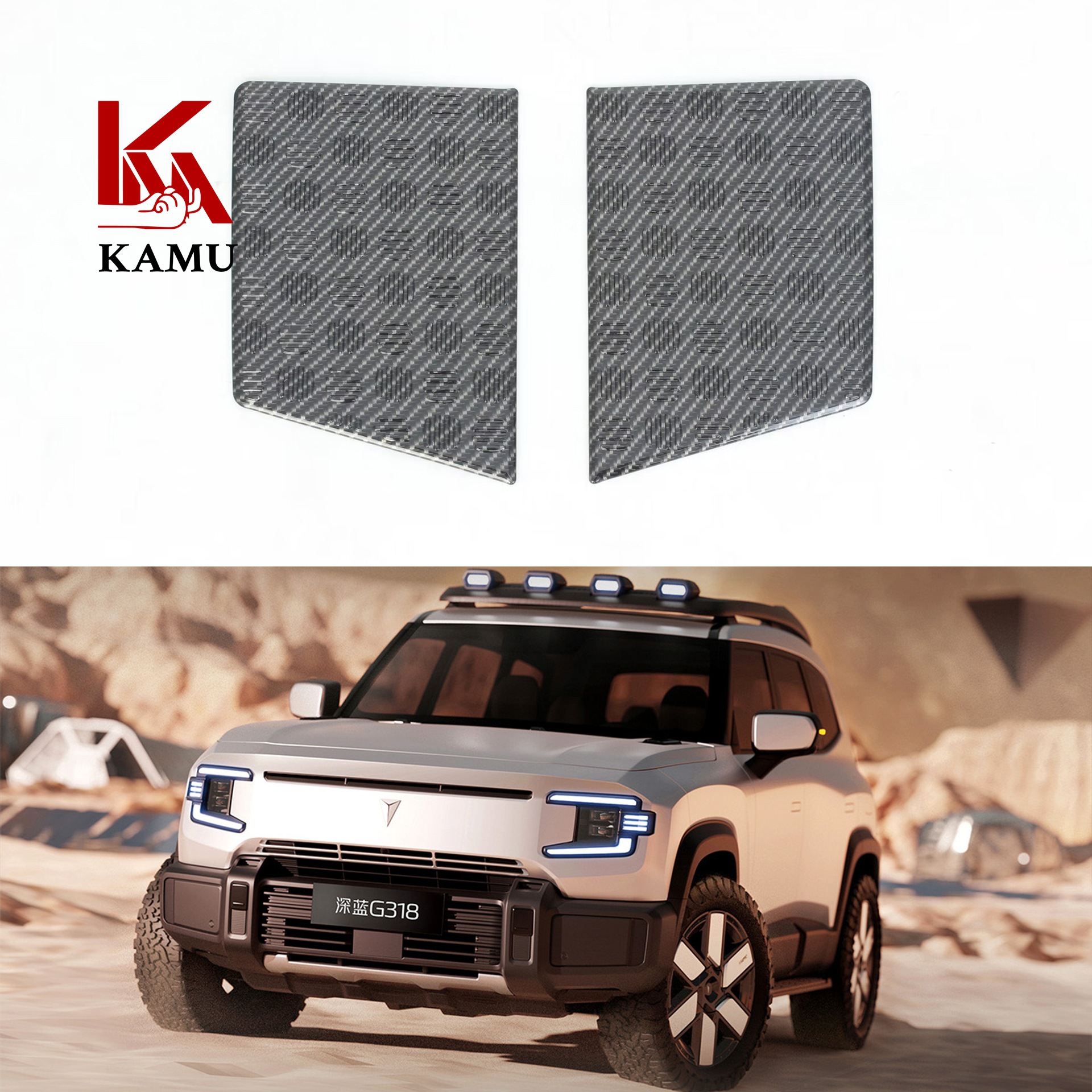 Matte Black Headlight Eyebrow Protective Trim for DEEPAL G318 2024-2026 - Image 2