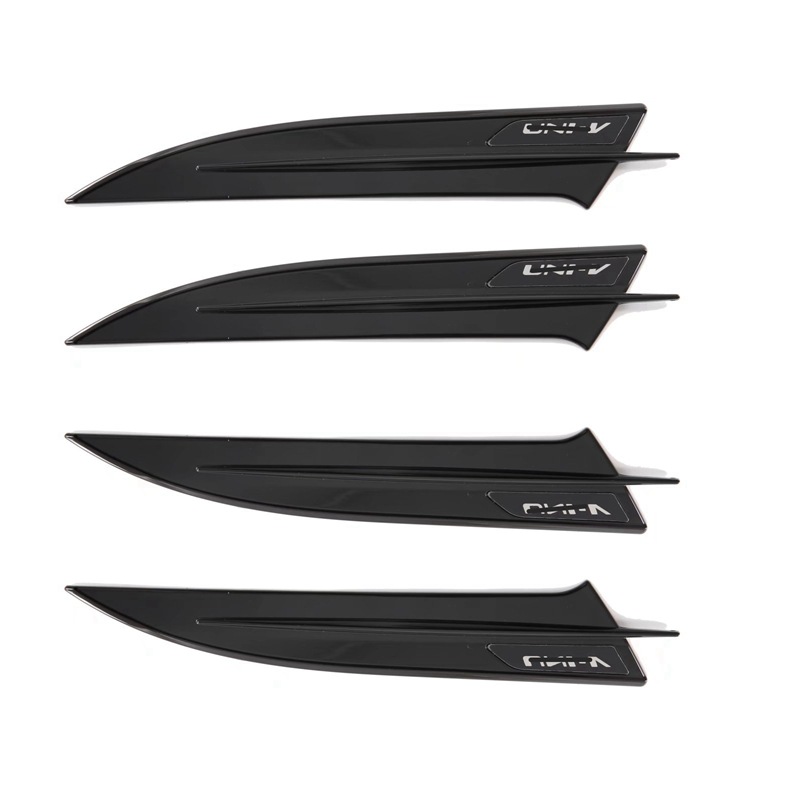 4-Piece Exterior Door Handle Bowl Cover Set for 2022 CHANGAN UNI-V, Piano Black/Carbon Fiber Look - Image 4