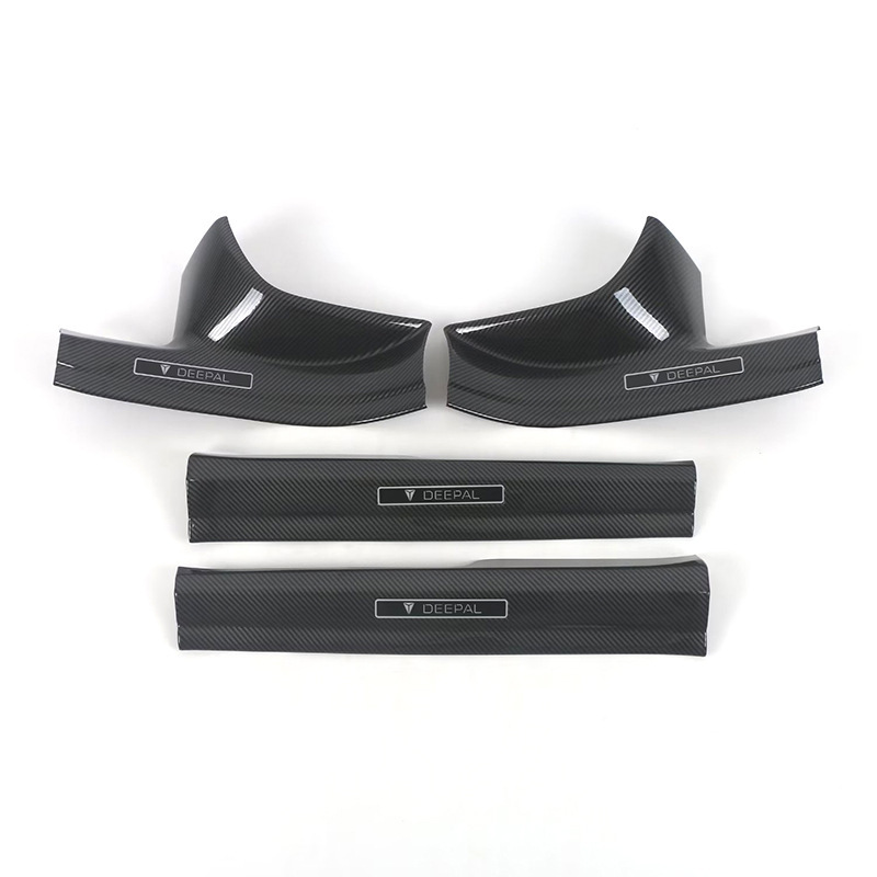 Interior Door Sill Guard Plates Carbon Fiber Style 4-Piece Set for DEEPAL S07 2023 - Image 5