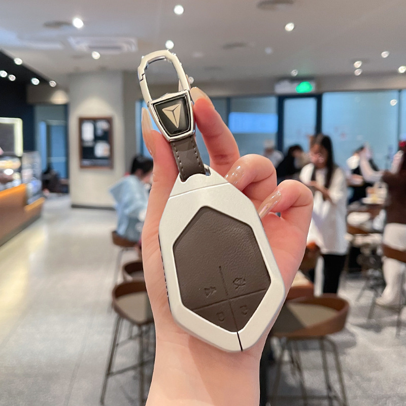 Zinc Alloy Smart Key Fob Cover with Leather Strap for DEEPAL S07 S7 SL03 L07 S05 S09 - Image 3
