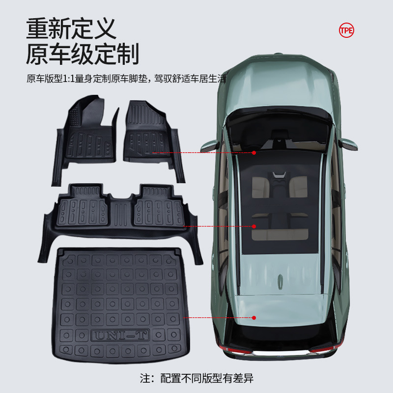 TPE All-Weather Car Floor Mats with Door Sill Coverage for CHANGAN UNI-K - Image 5