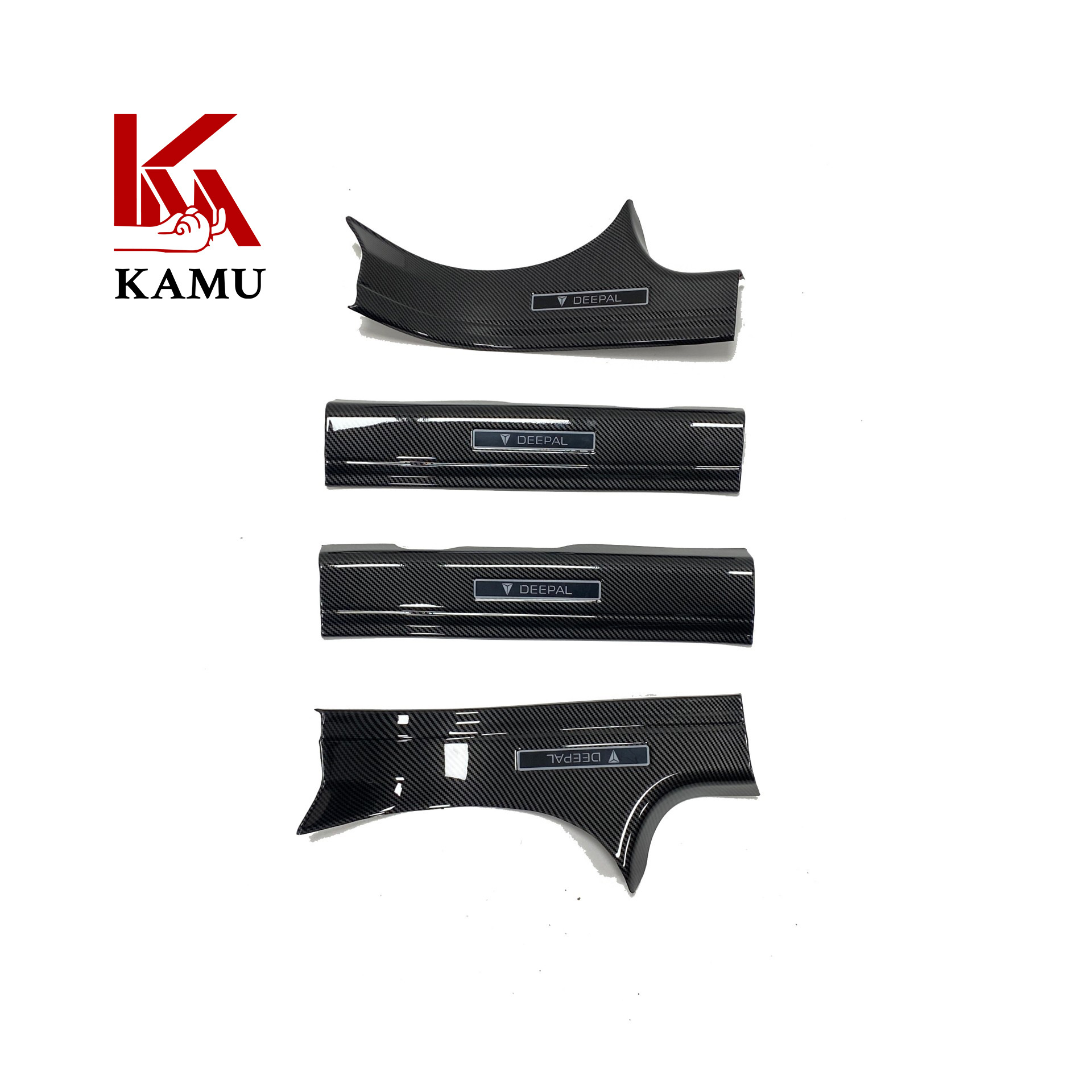 Carbon Fiber Pattern Door Sill Guards Welcome Pedals for DEEPAL G318 (ABS) - Image 3