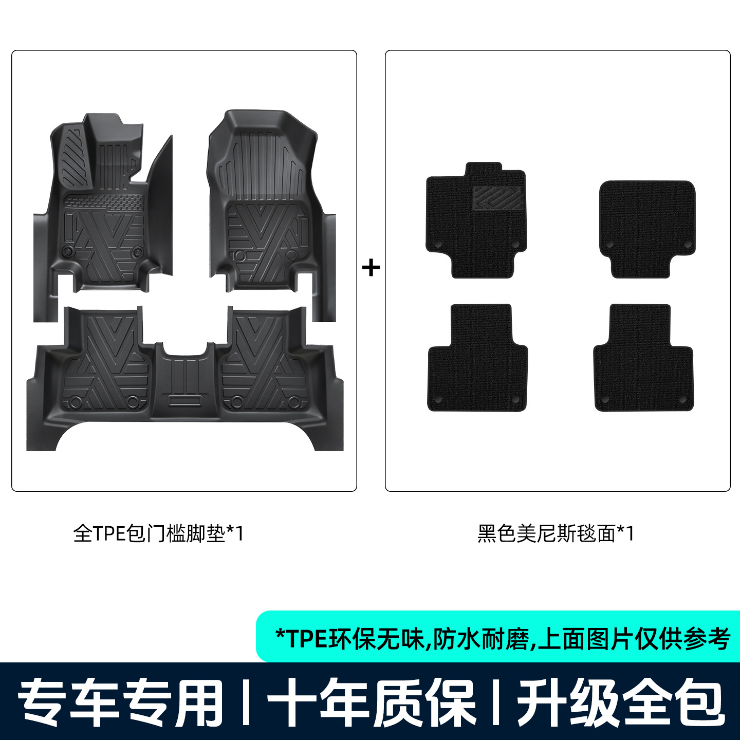 All-Weather TPE Floor Mats and Trunk Mat Set for CHANGAN UNI-V 2023-2025 iDD - Image 4