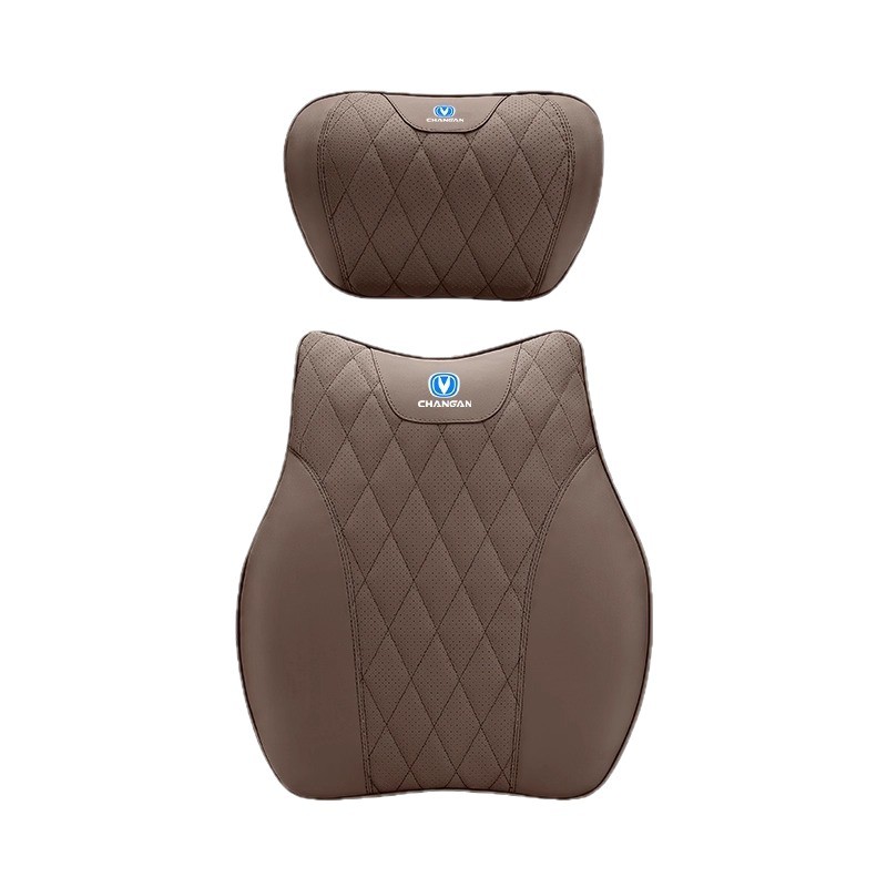 Premium Nappa Leather Headrest and Lumbar Support Set for CHANGAN CS75 PLUS, Eado, CS55, and UNI-T - Image 5