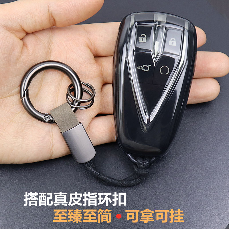 All-Inclusive Ultra-Thin Transparent TPU Key Fob Cover for CHANGAN UNI-V 2022-2025 - Image 2