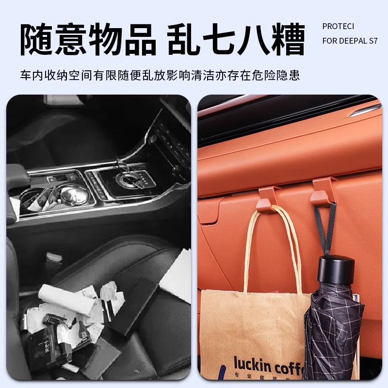 Interior Storage Hook Passenger Seat Multifunctional Organizer for DEEPAL S07 (S7) - Image 3