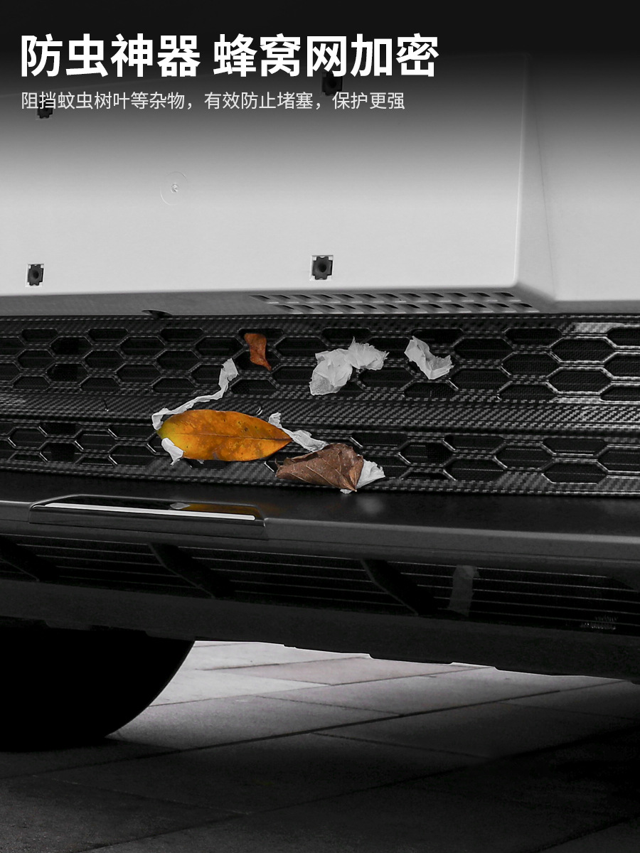 Front Bumper Air Intake Grille Insect Mesh and License Plate Frame Set for DEEPAL S07 / S7 - Image 2