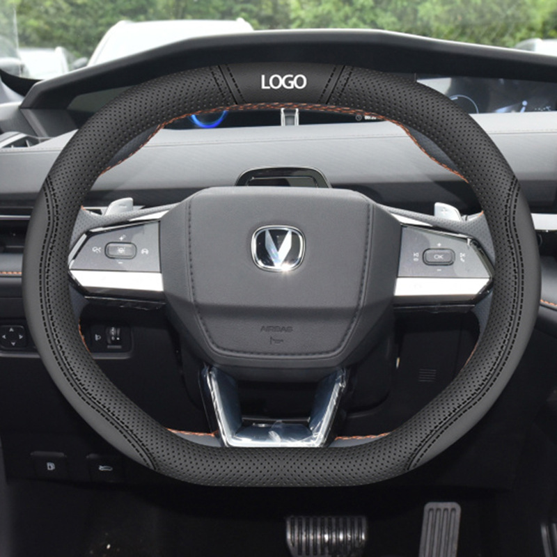 Nappa Leather Steering Wheel Cover for 2022 CHANGAN UNI-K (38cm, Easy Install) - Image 3