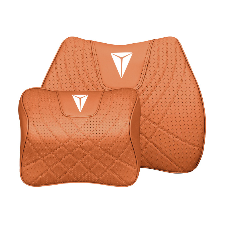DEEPAL S07 SL03 G318 Nappa Leather Car Headrest Neck Pillow and Lumbar Support Cushion - Image 5
