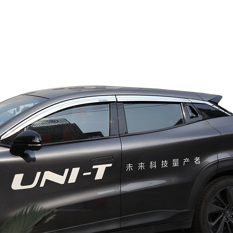 Window Rain Guards with 3D Stainless Steel Trim for CHANGAN UNI-T 2020-Present - Image 5