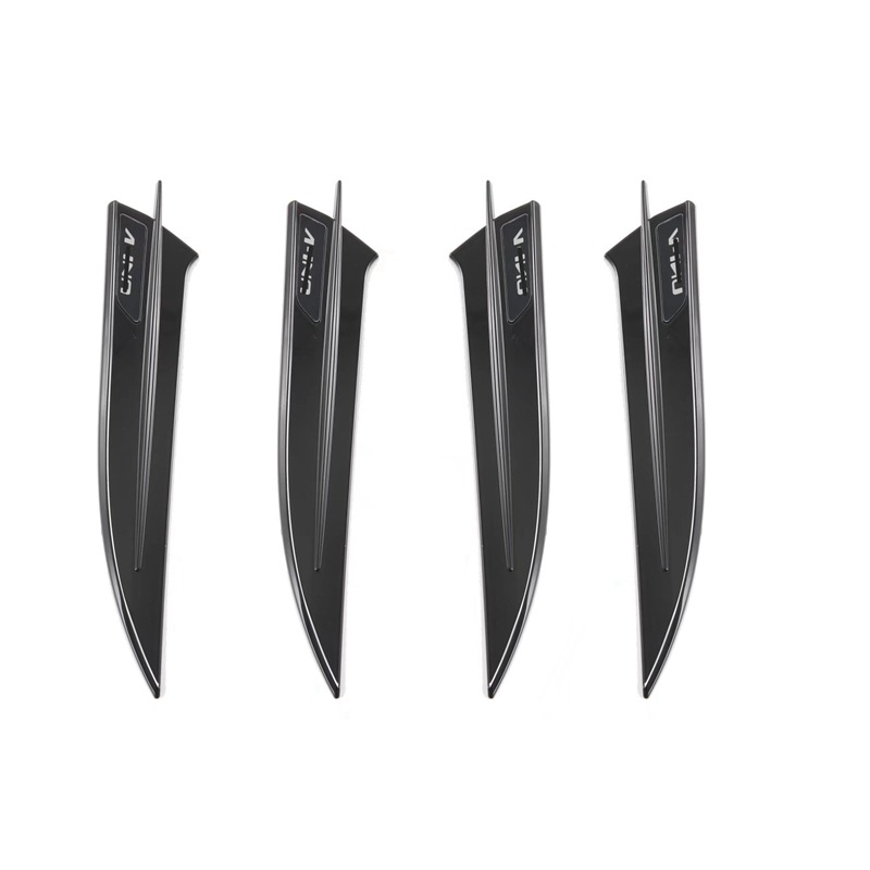 4-Piece Exterior Door Handle Bowl Cover Set for 2022 CHANGAN UNI-V, Piano Black/Carbon Fiber Look - Image 3