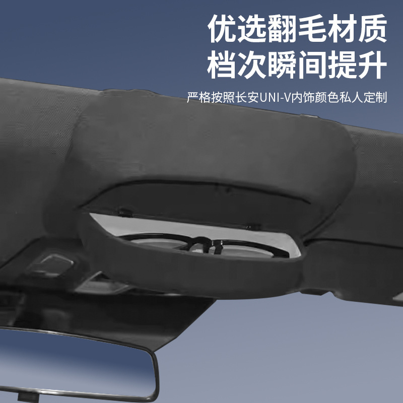 Roof-Mounted Sunglasses Storage Case Suede Finish for CHANGAN UNI-V 2022-2024 - Image 2