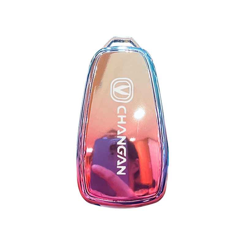TPU Car Key Cover Sleeve Gradual Blue for CHANGAN CS75 PLUS CS55 PLUS CS35 EADO UNI-V DEEPAL S07 OSHAN Z6 LUMIN - Image 5