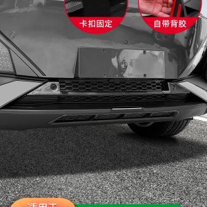 Front Bumper Air Intake Grille Insect Mesh and License Plate Frame Set for DEEPAL S07 / S7