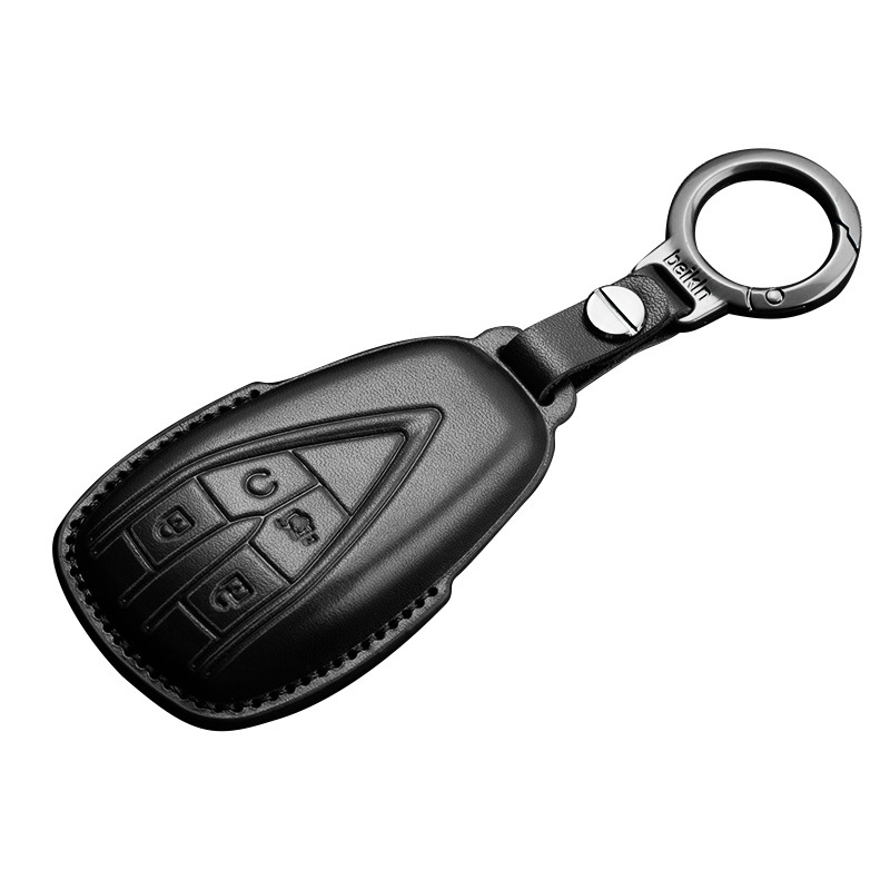 Genuine Leather Key Fob Cover for CHANGAN UNI-V (2022-2025) Full Protection Shell - Image 5