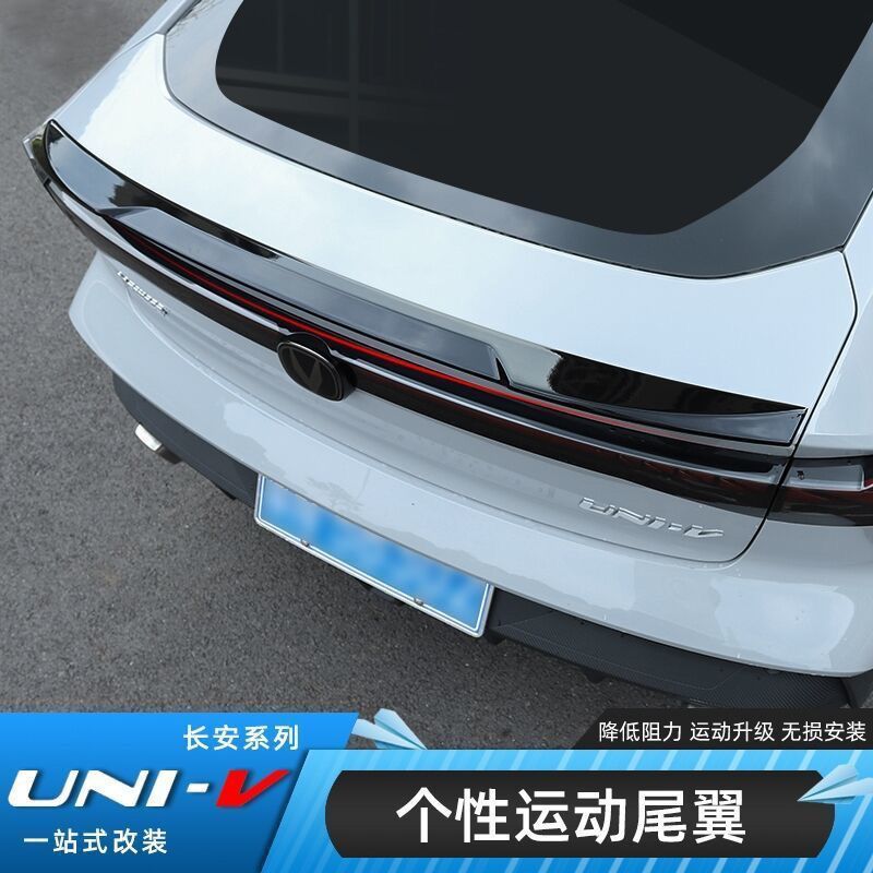 Rear Trunk Blade Spoiler Wing Carbon Fiber Pattern for CHANGAN UNI-V - Image 5